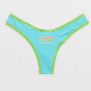 Aerie “Be Yourself” Superchill High Cut Cotton Thong